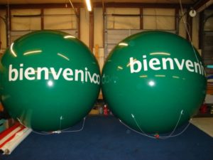 Florida advertising balloons - green color helium balloon-Coral Springs
